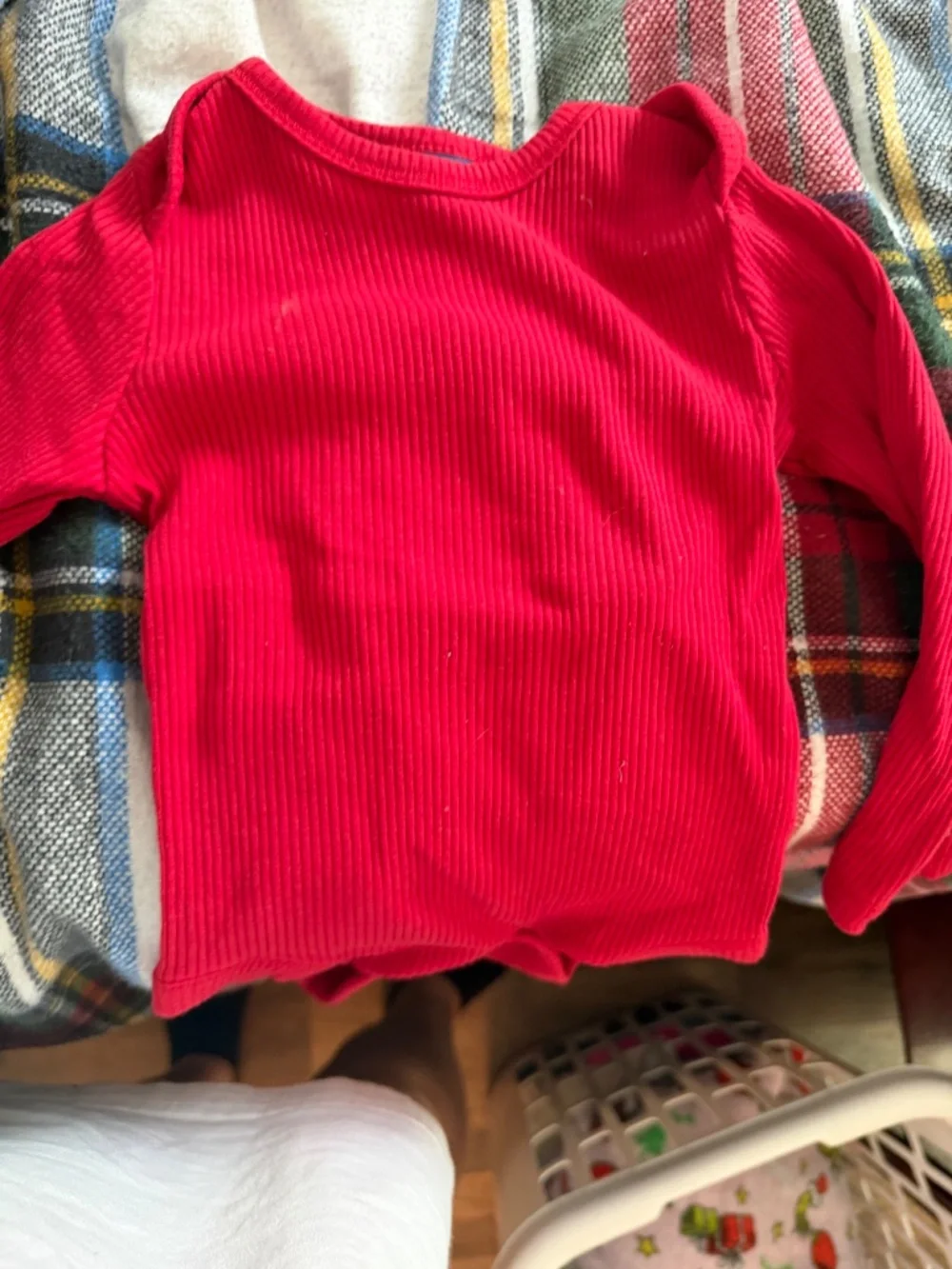 Red Long Sleeve Onesie